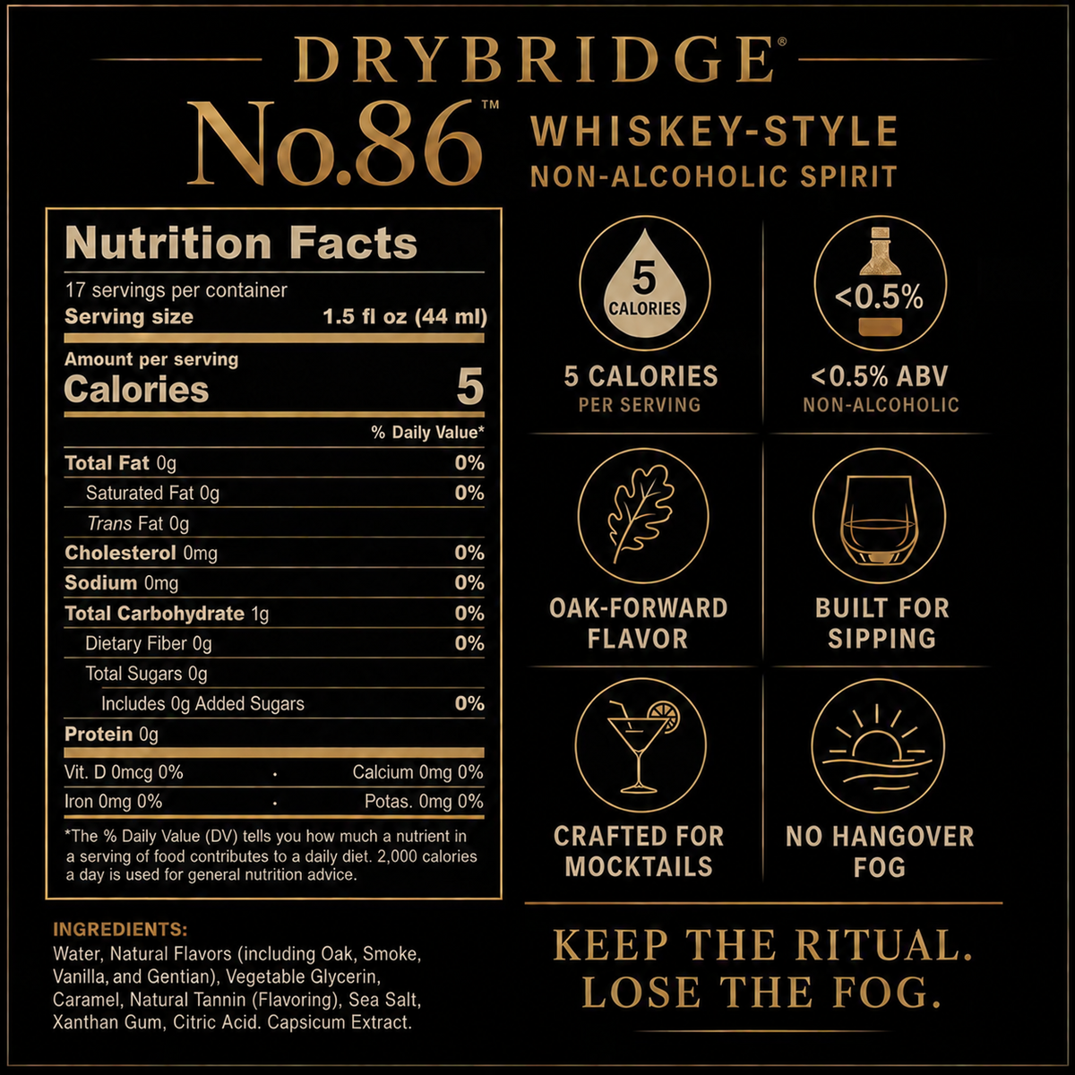 Ingredients and nutrition facts